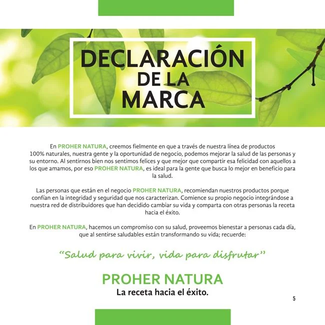 Página 5 de 41 del catálogo Proher Natura